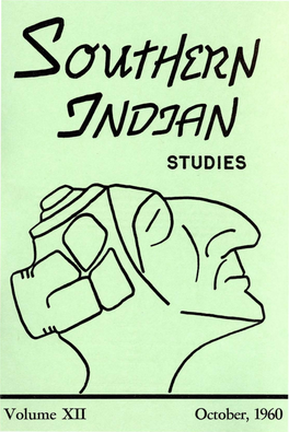 Southern Indian Studies, Vol. 12