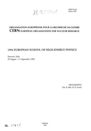 1994 European School of High-Energy Physics