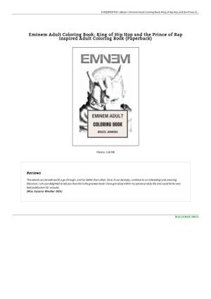 Find Ebook # Eminem Adult Coloring Book: King of Hip Hop and The