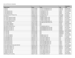 5010 Approved Vendors