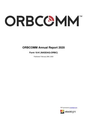 ORBCOMM Annual Report 2020