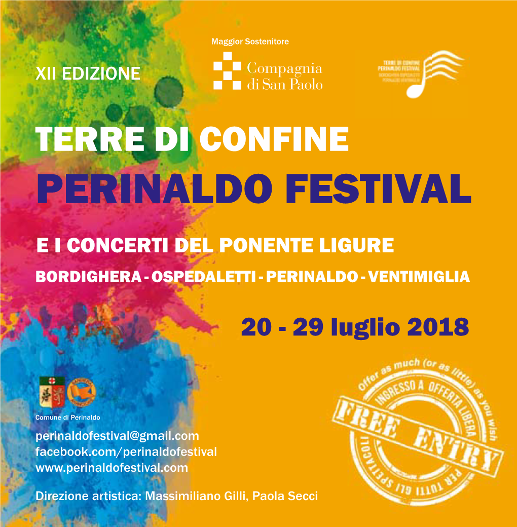 Perinaldo Festival E I Concerti Del Ponente Ligure Bordighera - Ospedaletti - Perinaldo - Ventimiglia
