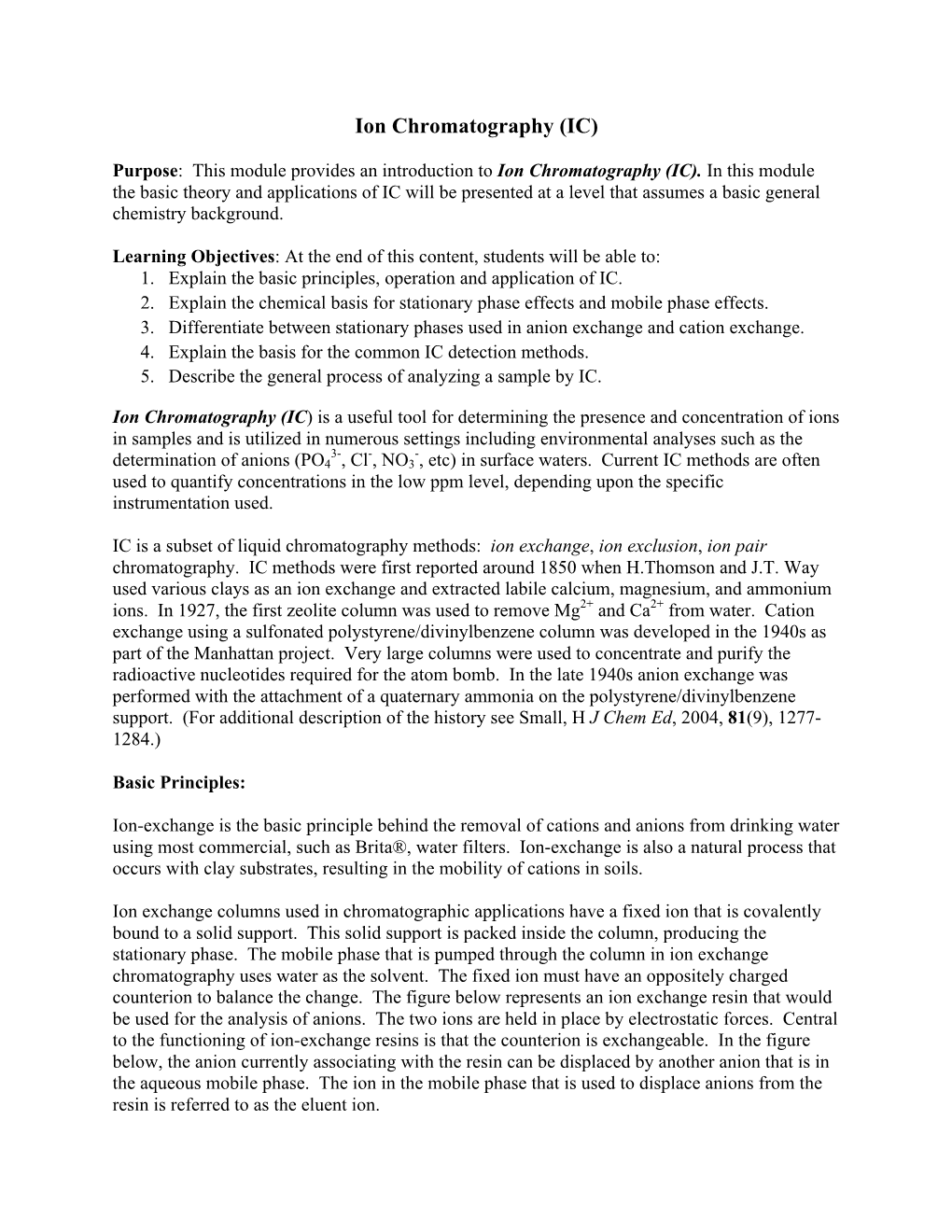 Ion Chromatography (IC)