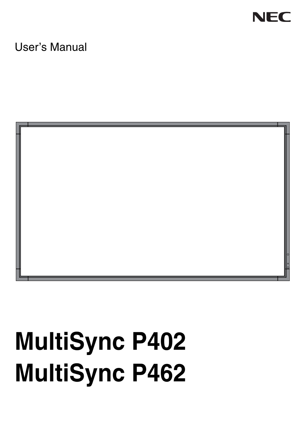 Multisync P402 Multisync P462 Index