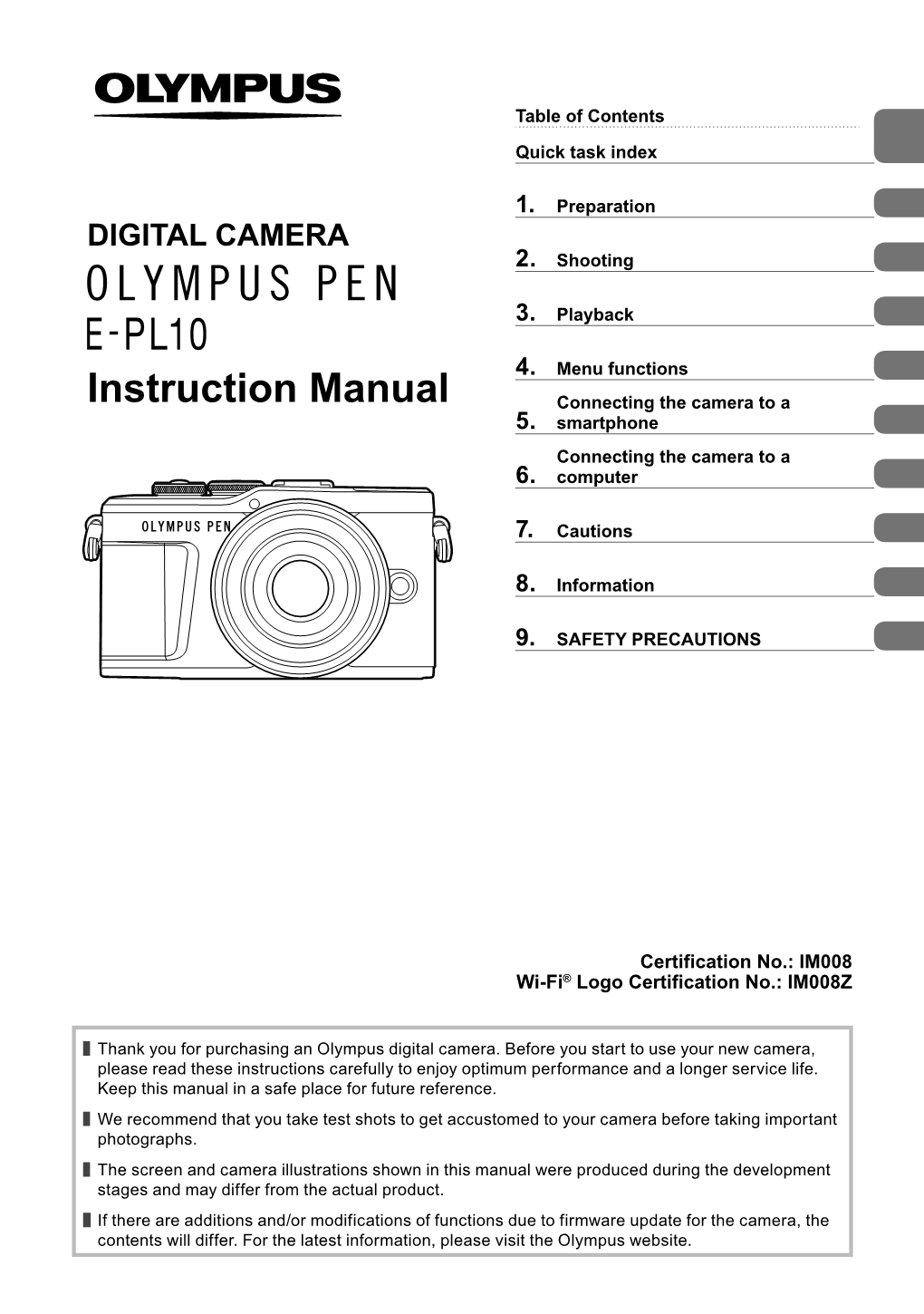 E-PL10 Instruction Manual