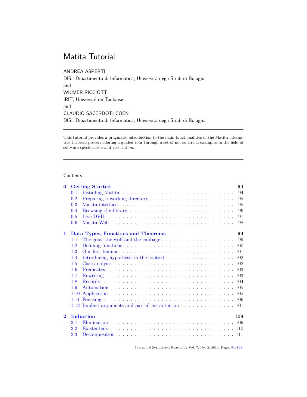 Matita Tutorial