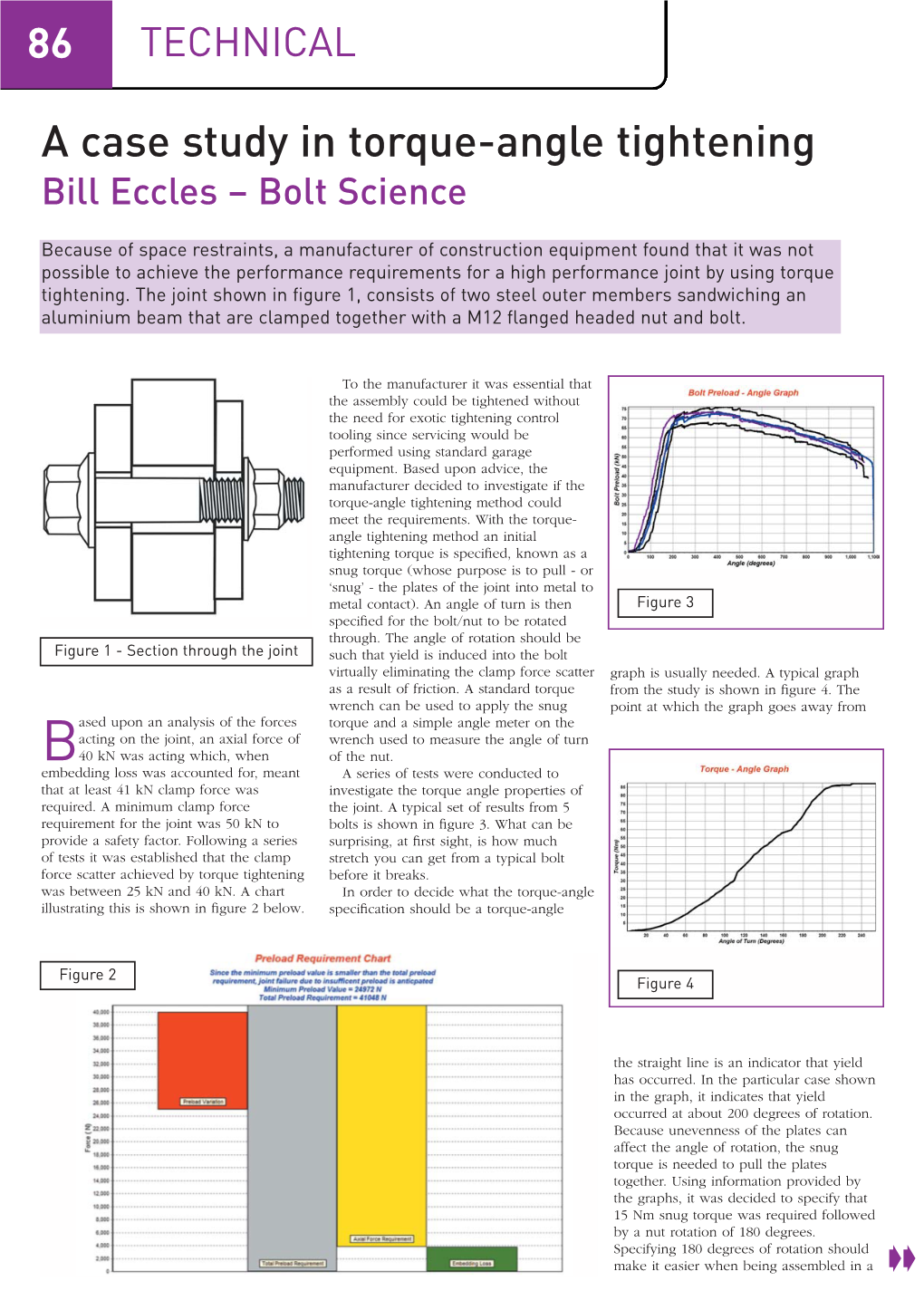 A Case Study in Torque-Angle Tightening Bill Eccles – Bolt Science