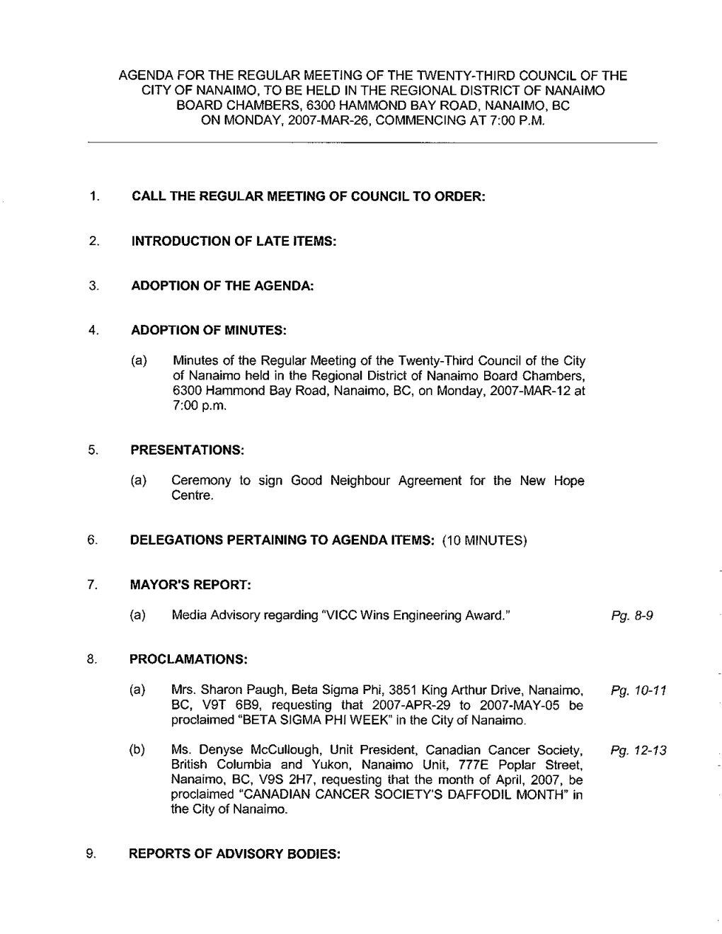 Scanned Open Council Agenda