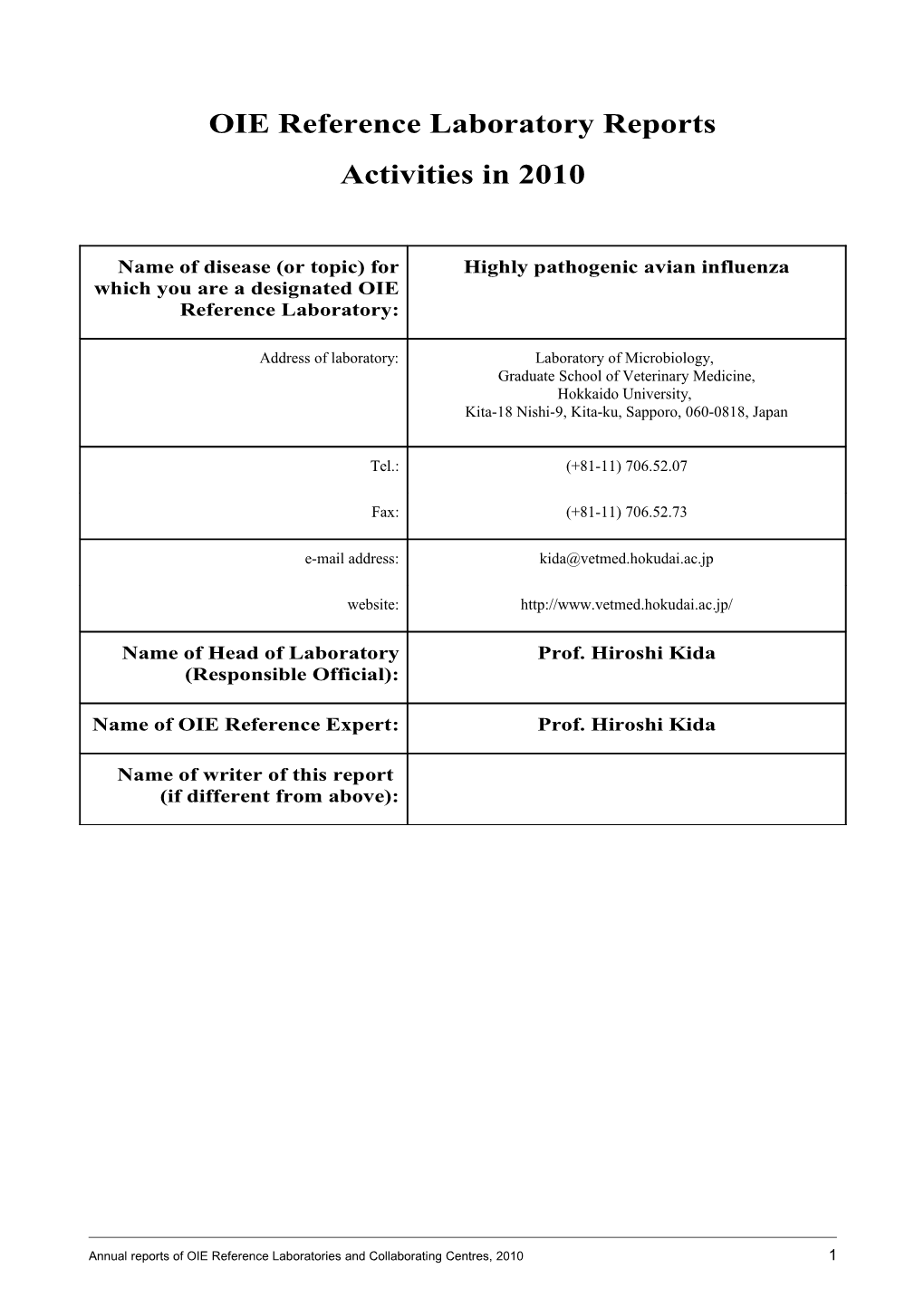 OIE Reference Laboratory Reports s8