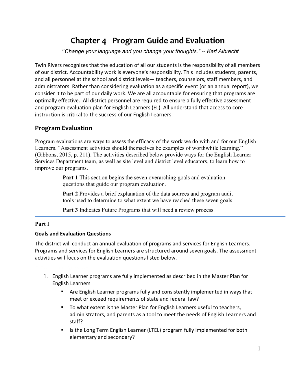 Chapter 4 Program Guide And Evaluation