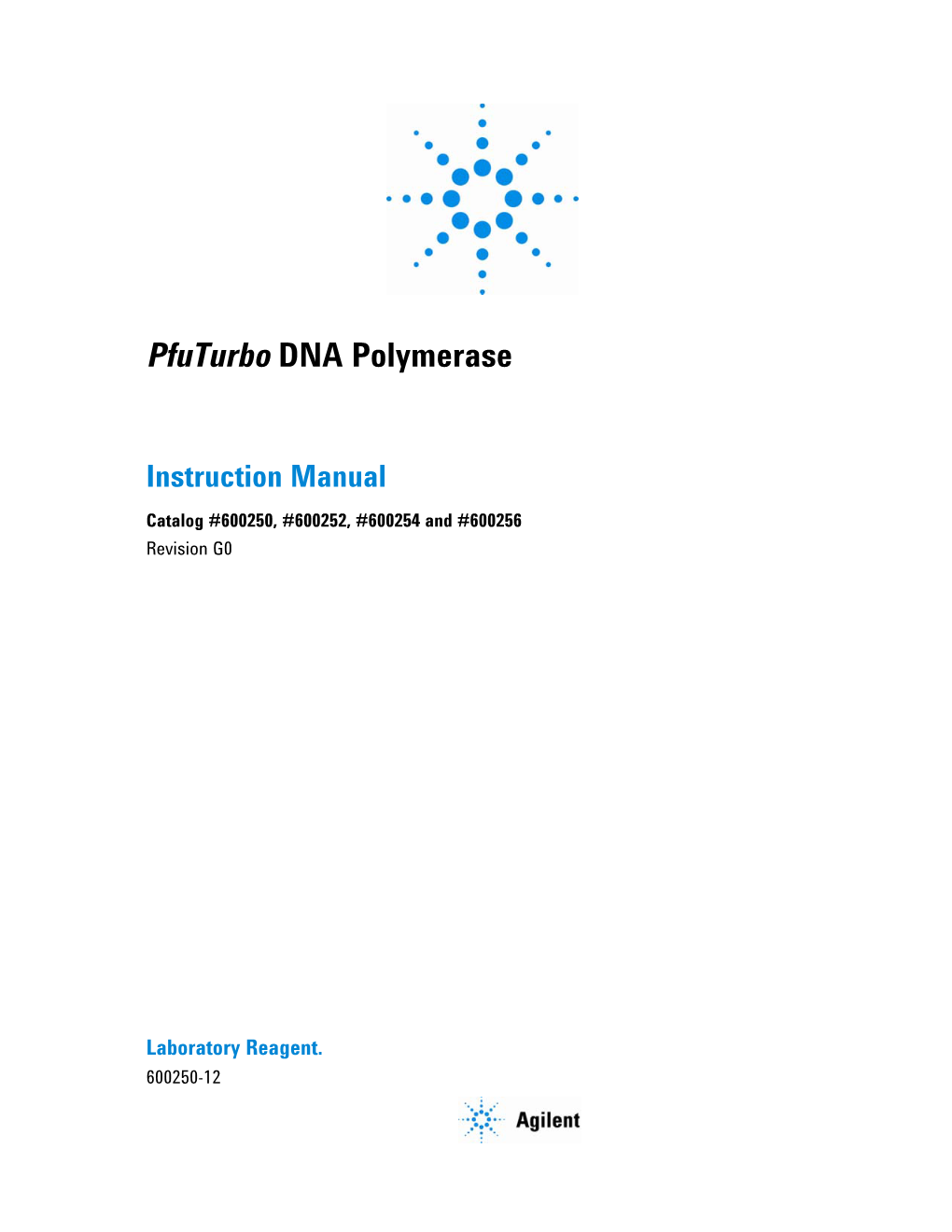 Pfuturbo DNA Polymerase Instruction Manual