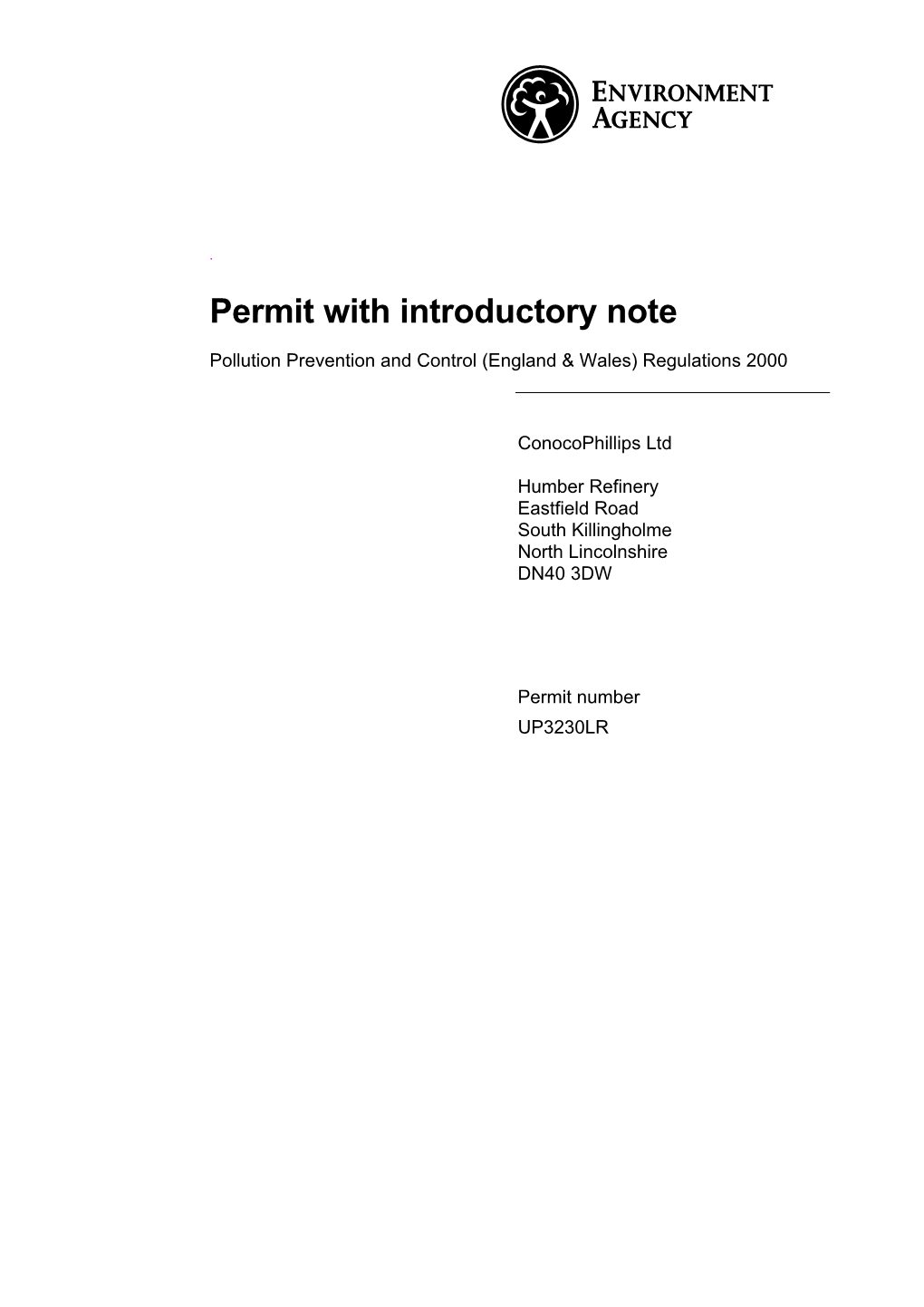 Permit with Introductory Note