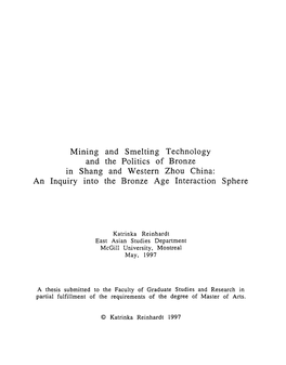 In Shang and Western Zhou China: an Inquiry Into the Bronze Age Interaction Sphere