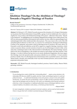Towards a Negative Theology of Practice