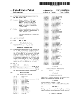 United States Patent (10) Patent No.: US 7,138,071 B2 Sapienza Et Al