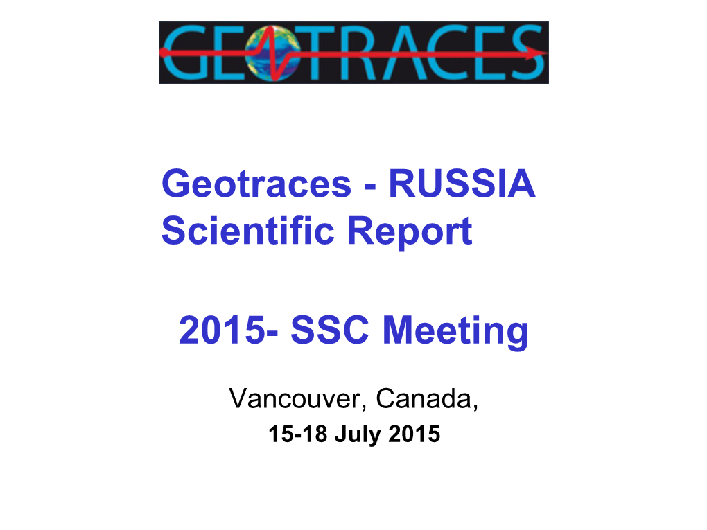 2015- SSC Meeting Geotraces