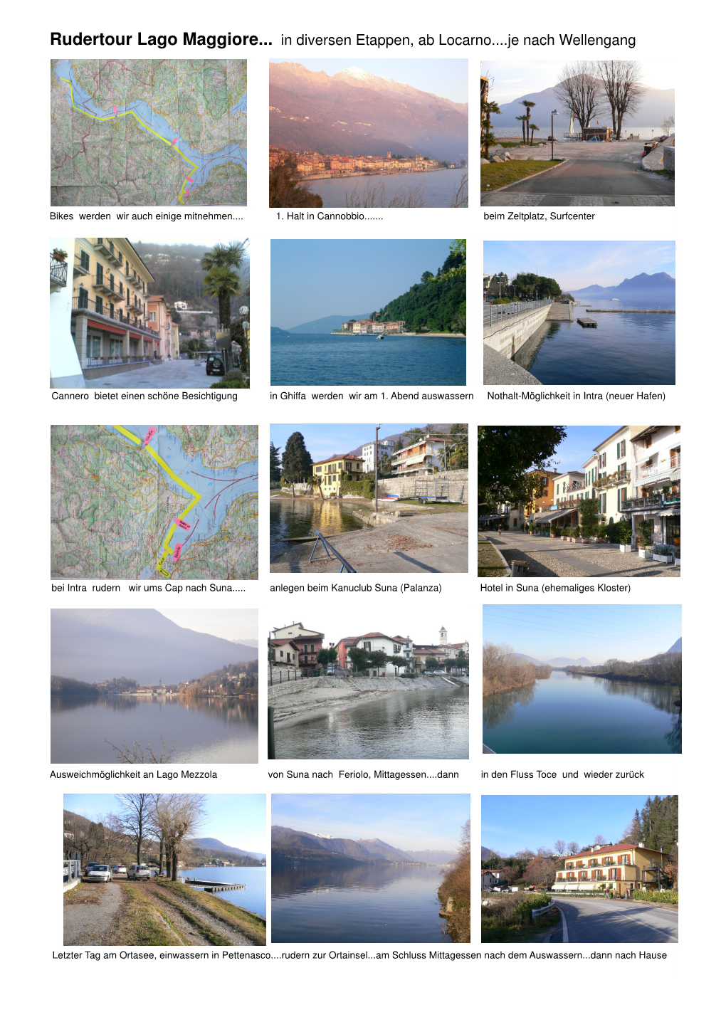 Rudertour Lago Maggiore... in Diversen Etappen, Ab Locarno...Je