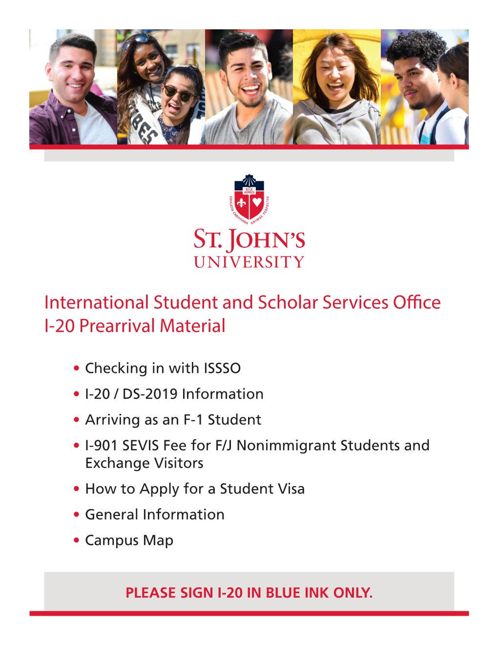 International Student and Scholar Services Office I-20 Prearrival Material