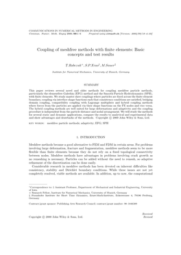 Coupling of Meshfree Methods with Finite Elements: Basic Concepts And