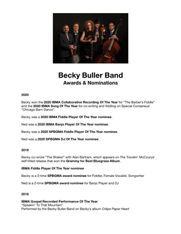 2020 Becky Buller Band
