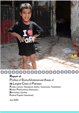 Report of Profiles of Slums/Underserved Areas of 08