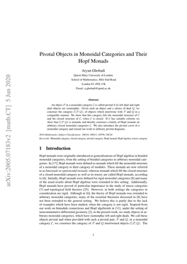 Pivotal Objects in Monoidal Categories and Their Hopf Monads