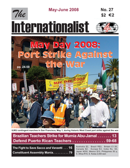 Port Strike Against the War May Day 2008