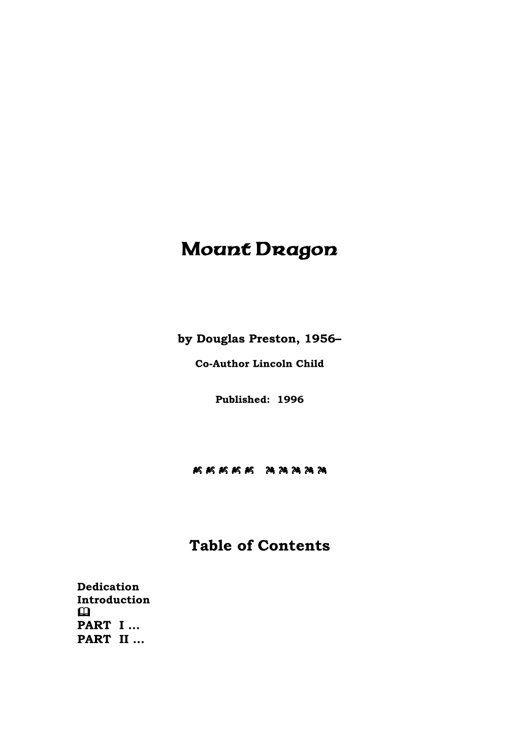 Mount Dragon