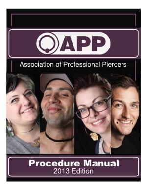 APP PROCEDURE MANUAL • Associate Corporate Member • Many of These Are Available in Spanish (Latin American and Castilian), French, and Portuguese