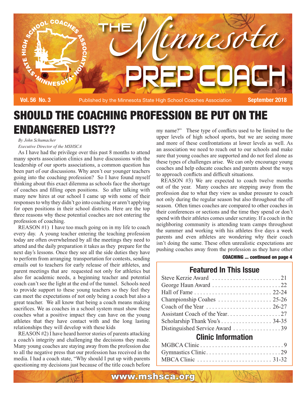 Should the Coaching Profession Be Put on the Endangered List??