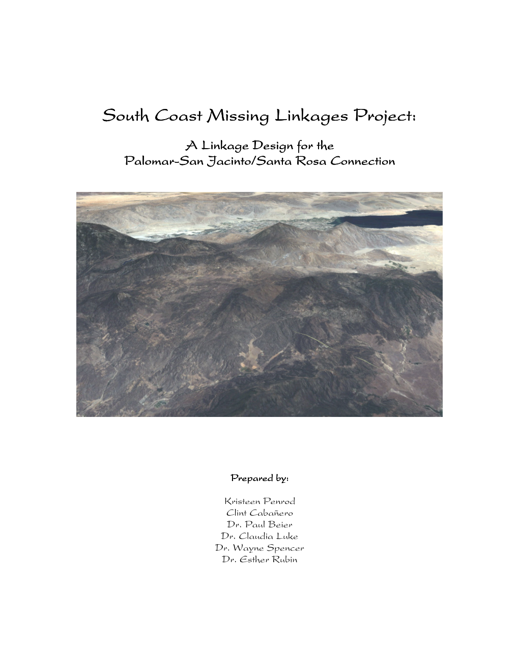South Coast Missing Linkages Project