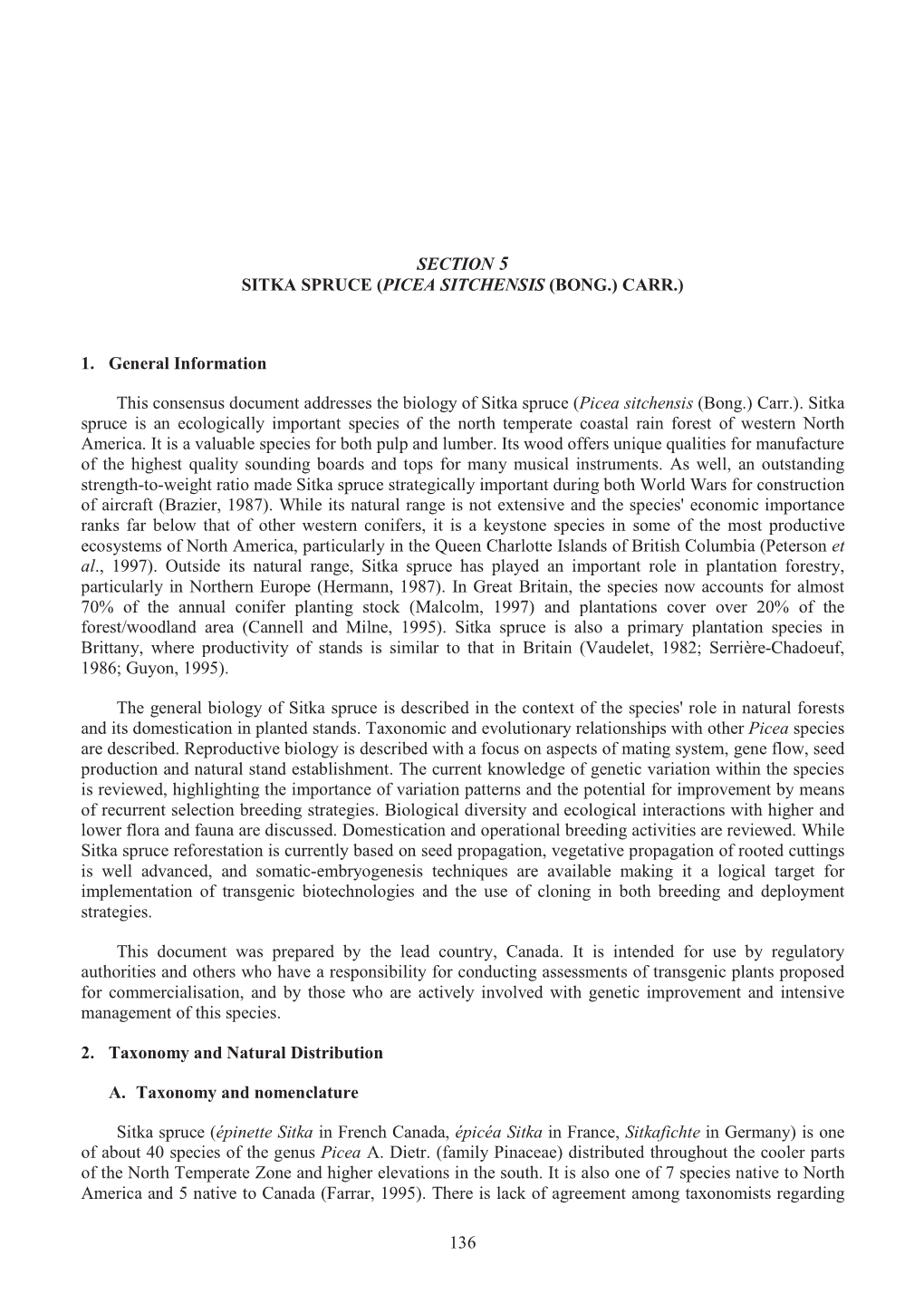 136 Section 5 Sitka Spruce (Picea Sitchensis (Bong