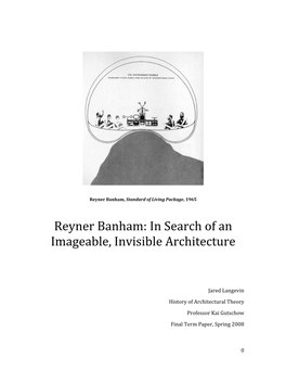 Reyner Banham: in Search of an Imageable, Invisible Architecture