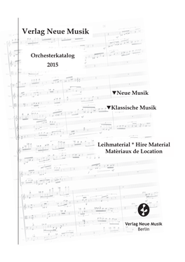 VNM Orchester 2015 Cover.Indd