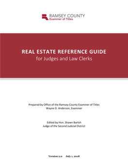 REAL ESTATE REFERENCE GUIDE for Judges and Law Clerks