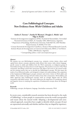 Core Folkbiological Concepts: New Evidence from Wichí Children and Adults