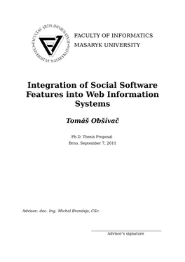 Integration of Social Software Features Into Web Information Systems