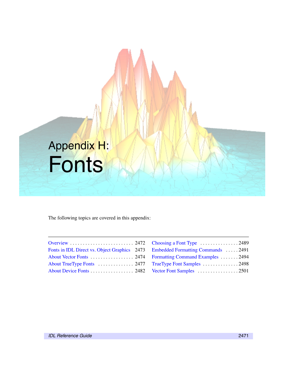 Appendix H: Fonts