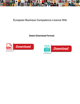 European Business Competence Licence Wiki