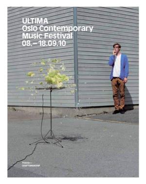 Ultima Oslo Contemporary Music Festival 08.–18.09.10