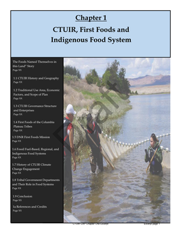 Chapter 1 CTUIR, First Foods and Indigenous Food System
