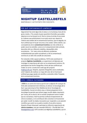 Nightup Castelldefels Materials I Activitats Per Docents