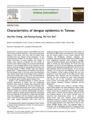 Characteristics of Dengue Epidemics in Taiwan