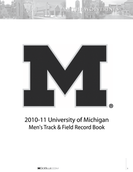 2010-11 University of Michigan Men's Track & Field Record Book