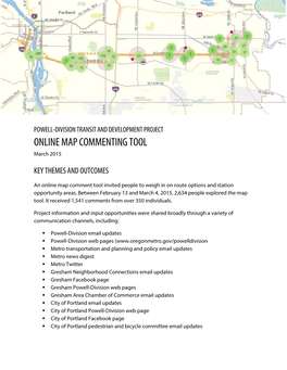 Map Comment Tool Summary