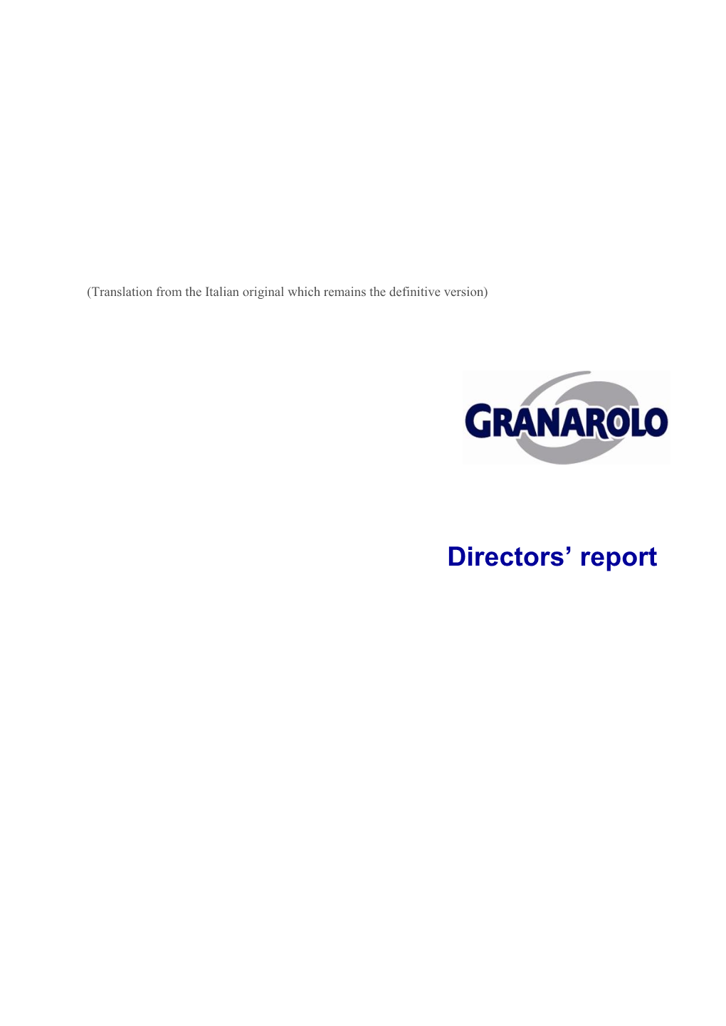 Directors' Report