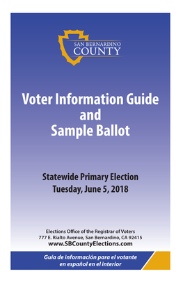 Voter Information Guide and Sample Ballot