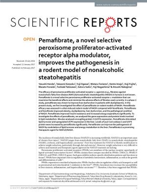 Pemafibrate, a Novel Selective Peroxisome Proliferator-Activated