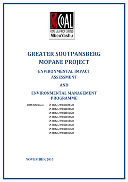 Greater Soutpansberg Mopane Project Scoping