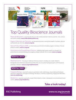 Top Quality Bioscience Journals